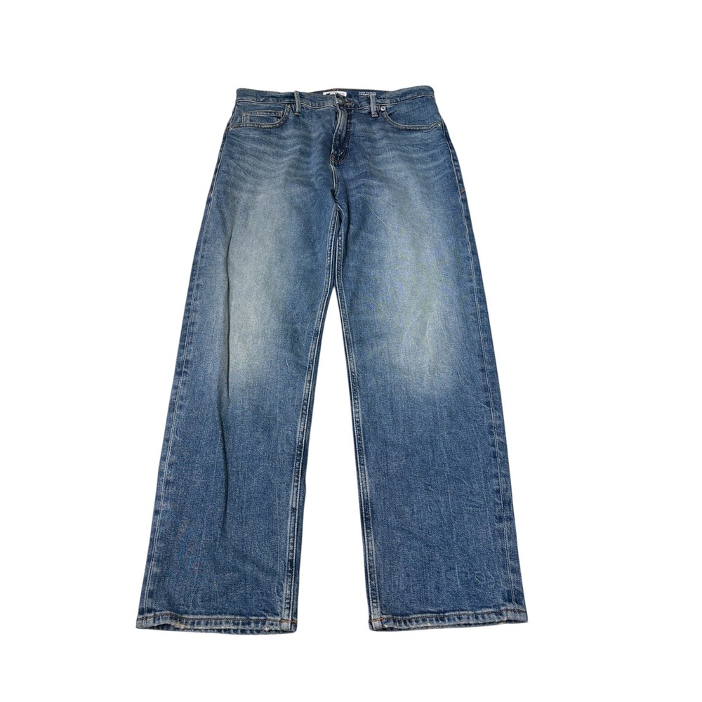 Good American Good Standard Straight Jeans Indigo Blue Mid Rise Womens 6/28 L29